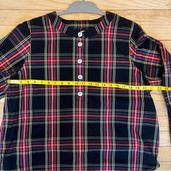 J. Crew Multicolor Plaid Shirt with Decorative Buttons - Picture 4 of 7